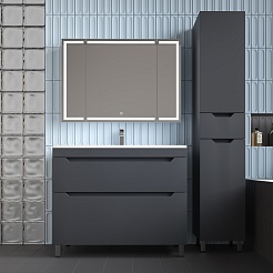 Style Line Тумба под раковину Остин 100 графит – фотография-7